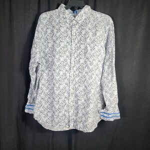 Robert Graham Men's Modern Americana Geometric Print Button Down Shirt XL